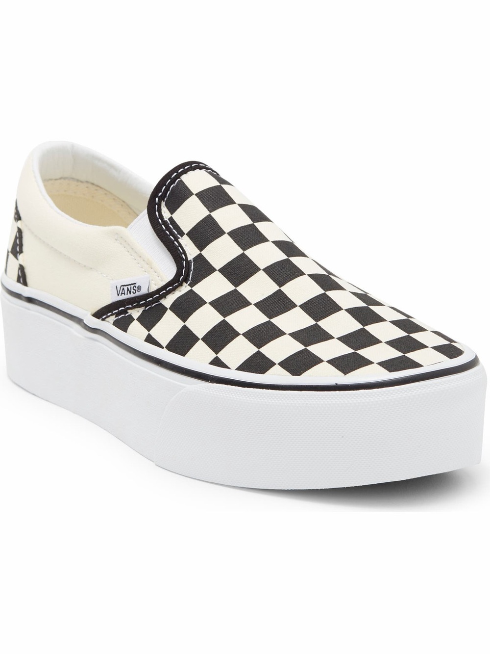 Vans UA Classic Platform Slip-On Checkerboard Black White Sneakers